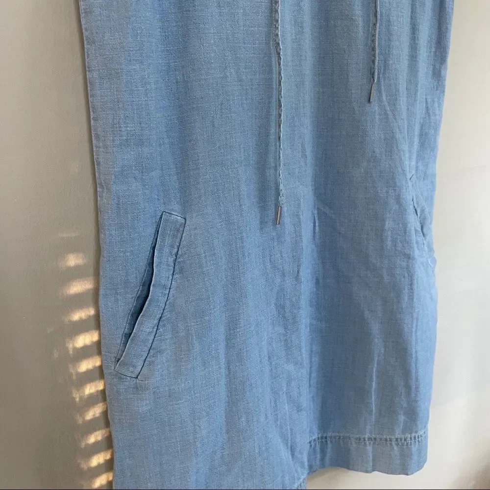 Madewell denim chambray lace up dress‎